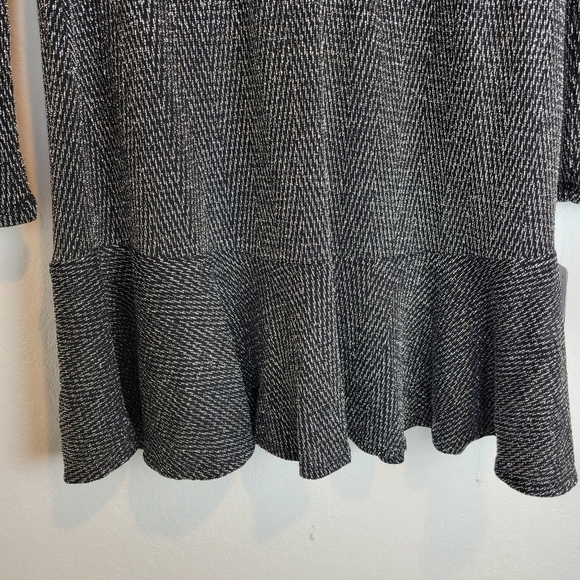 NWT City Studios Black Shimmer Fit & Flare Dress in Black Silver Size M - Picture 8 of 13